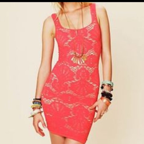 Intimately Free People Coral Bodycon Dress - Picture 1 of 6